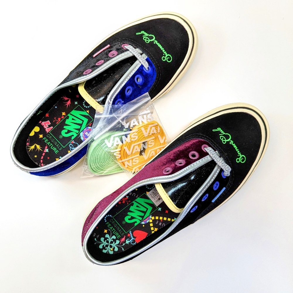 Vans Vault Feature Sinner's Club OG Authentic LX Velour Suede Sneakers Women 6.5